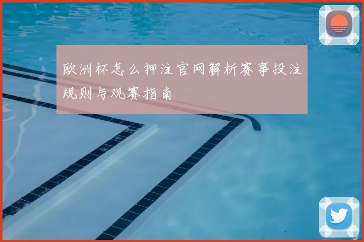 欧洲杯怎么押注官网解析赛事投注规则与观赛指南